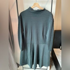 h&m mock neck dress